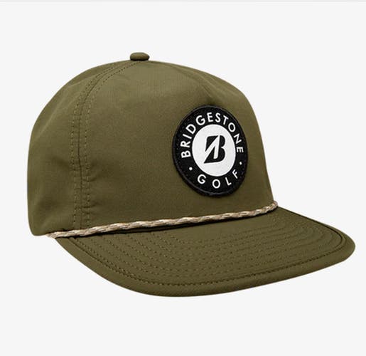 NEW Bridgestone Crusher Olive Adjustable Snapback Golf Hat/Cap