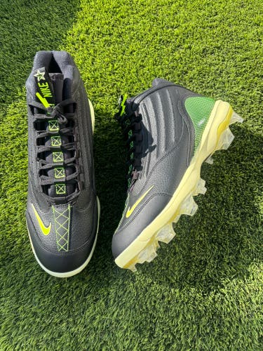 Black Men's Size M 10.5 (W 11.5) Adult Nike Griffey 2 Low Top Molded Cleats (New)