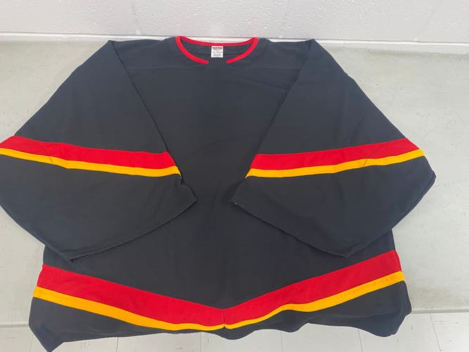 Calgary Flames colors goalie Jersey