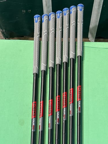 Used Men's KBS Tour FLT 120 Graphite Iron Set Shafts | 4i - 9i, PW | Stiff Flex