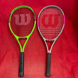 Two Tennis Racquet: *Wilson Intrigue Tennis Racquet, *Wilson Blade Feel RXT,