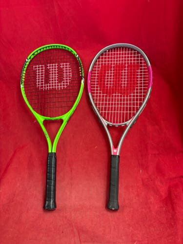 Two Tennis Racquet: *Wilson Intrigue Tennis Racquet, *Wilson Blade Feel RXT,