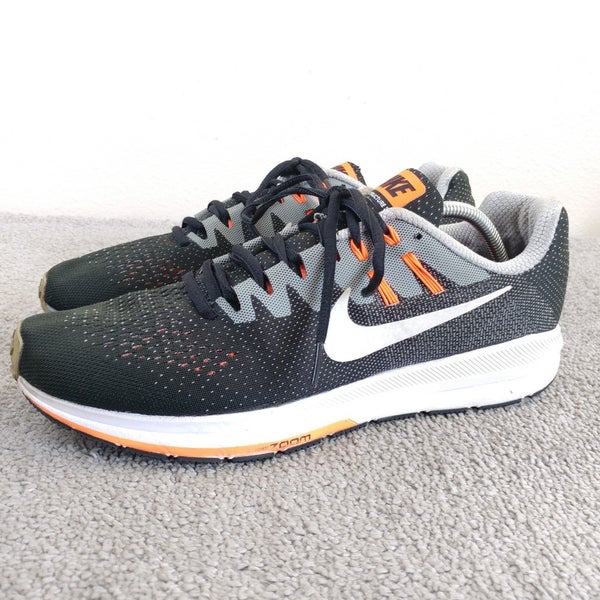 Nike Air Zoom Structure 20 Mens Size 12 Running Shoes Black Gray Sneakers