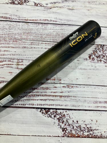 2023 Rawlings Icon Composite Bat BBCOR Certified (-3) Composite 29 oz 32" (Used)