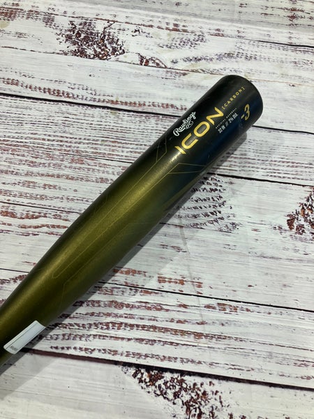 2023 Rawlings Icon Composite Bat BBCOR Certified (-3) Composite 29 oz 32" (Used)