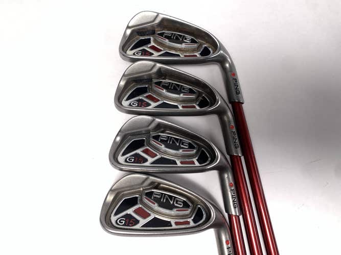 Ping G15 Iron Set 5-8 Red Dot 1* Flat TFC 169I Regular Graphite Mens RH