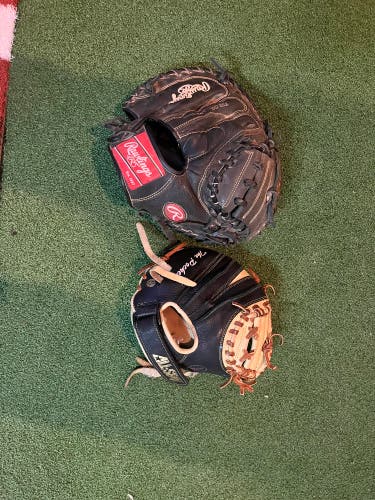 Rawlings Renegade catchers mitt and all star training mitt