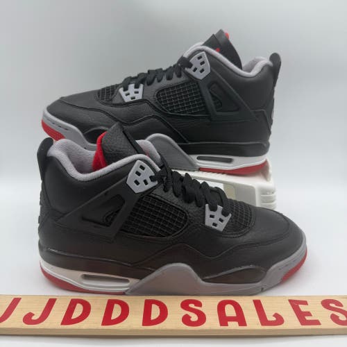 Nike Air Jordan 4 Retro Bred Reimagined Black Red GS FQ8213-006 5Y Women’s 6.5

New