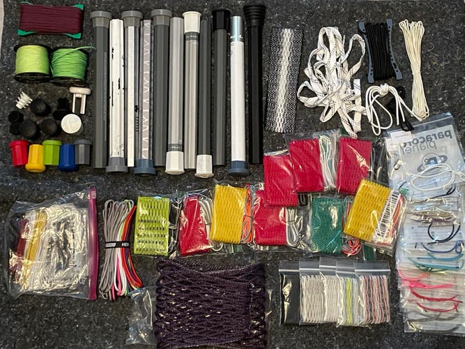 Tons of Mesh, Stringing Supplies, Butt Ends, Etc. (Mostly New, Some Lightly Used)