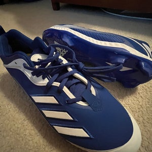 Blue Men's Size M 15.0 (W.16.0) Adult Adidas Icon 6 bounce Low Top Molded Cleats (New)