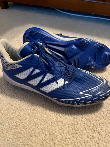 Blue Men's Size M 15.0 (W.16.0) Adult Adidas Adizero Low Top Metal (Used)