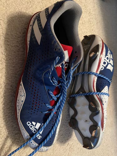 Blue Men's Size M 15.0 (W.16.0) Adult Adidas Adizero Low Top Metal (Used)