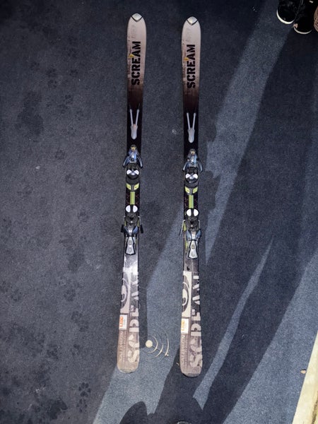 Men's 181 cm Salomon Scream 8 Pilot Skis With Bindings (Used)
