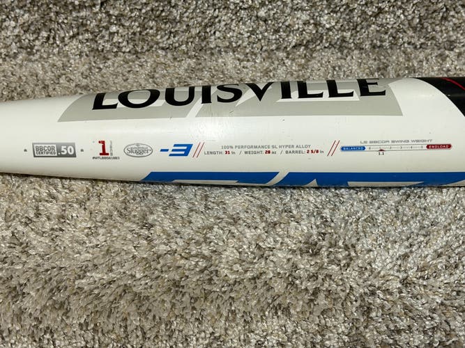 2018 Louisville Slugger Solo 618 Alloy BBCOR Certified Bat (-3) 28 oz 31" (Used)
