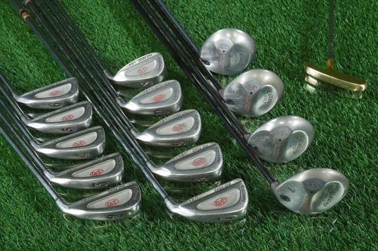 Callaway S2H2 Golf Set War Bird Big Bertha 15 Clubs RH + ALL New Align Grips!