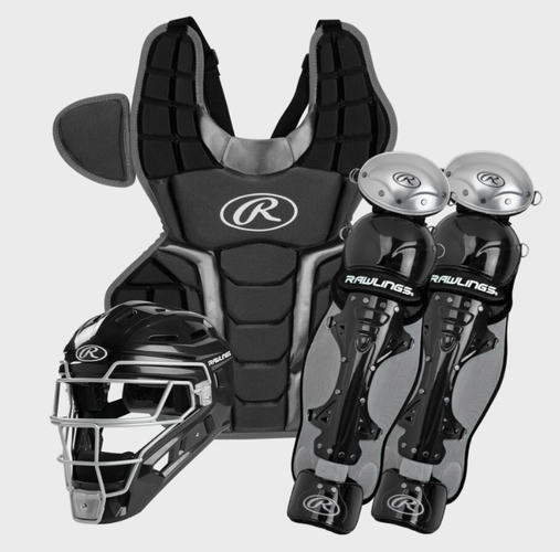 Black/Gray Rawlings Renegade 2.0 Catcher's Set (New)