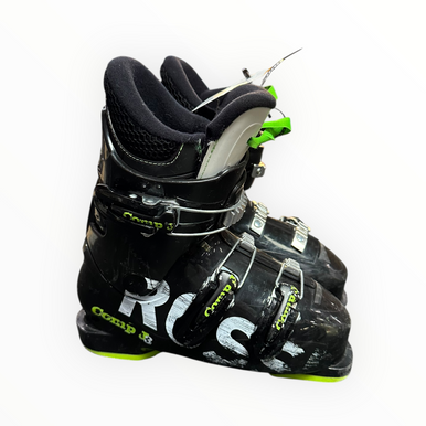 Used Rossignol COMP J 3 Boys DH Ski Boot Black 215 MP - J03 11375-S000372551