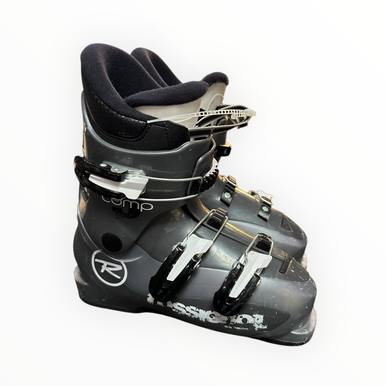 Used Rossignol COMP J Boys DH Ski Boot Black 225 MP - J04.5 - W5.5 11375-S000373566