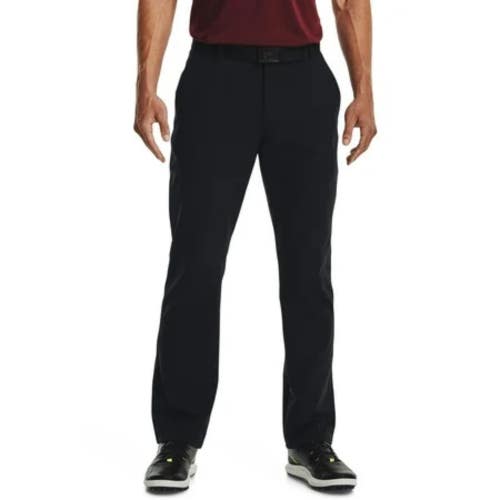 Under Armour Matchplay Pants Men 30/30 Black Flat Front Golf Performance GBO2297
