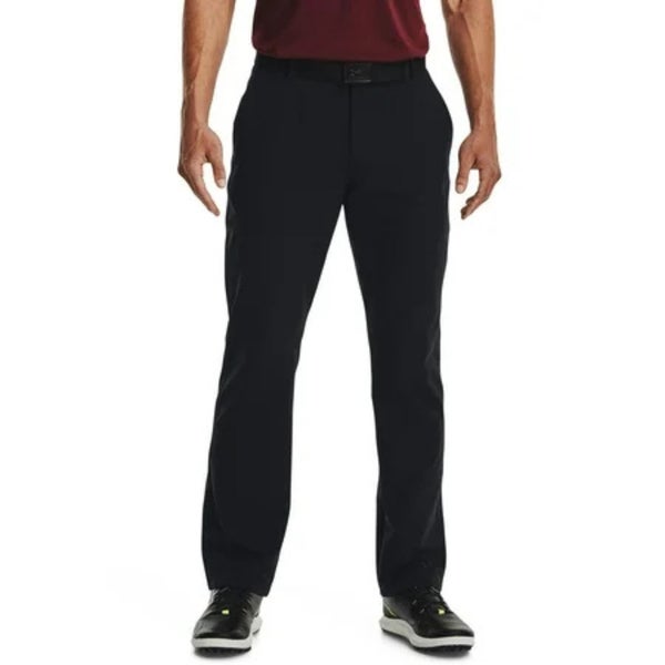Under Armour Matchplay Pants Men 30/30 Black Flat Front Golf Performance GBO2297
