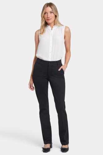 NYDJ Classic Sculpt-Her Pants Women's 10 Black Straight Leg Trouser GBO2228