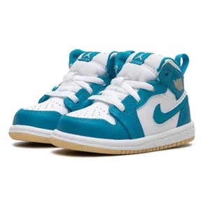 Nike Air Jordan 1 Mid SE DQ8425-400 Toddler 4 Aquatone Lifestyle Shoes HTAT132