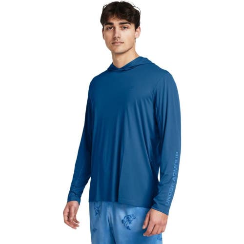 Under Armour Iso-Chill Shorebreak Hoodie Mens Small Photon Blue Pullover GBO2273