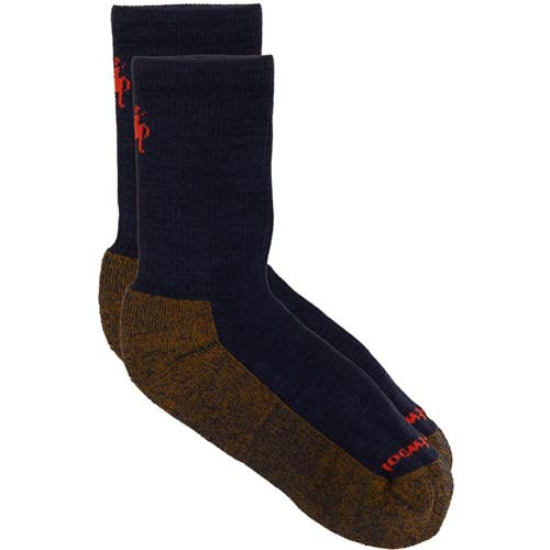 Smartwool Hike Light Cushion Crew Socks Kids Large Deep Navy Wool Blend GBO2451