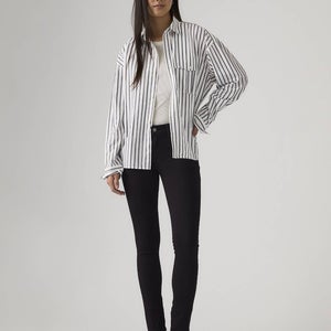 Levi's 711 Jeans Women's 28 Soft Black Denim Stretch Skinny Leg Mid-Rise GBO2305