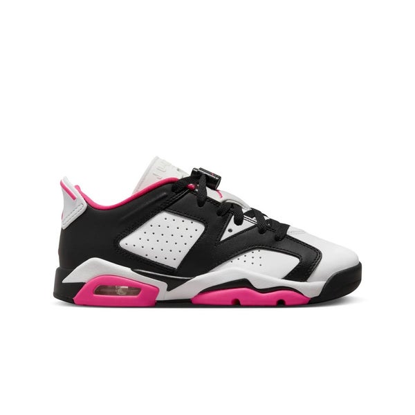 Air Jordan 6 Retro Low GS 768878-061 Kids White Black Pink Lifestyle Shoe HTAT84