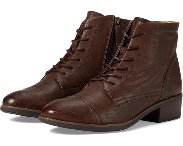 Comfortiva Cordia CT0006890 Boots Women's 9.5 Brown Leather Alomond Toe VER1000