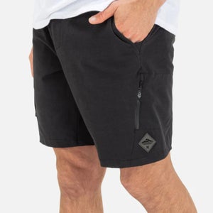 Hurley H2O-Dri Nomad Cargo Shorts Mens 38 Black Stretch Drawstring Waist GBO2302