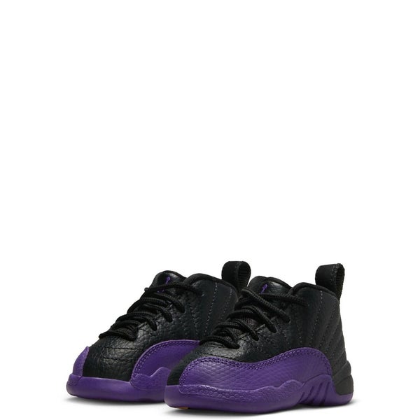 Air Jordan 12 Retro 850000-057 Sneakers Toddlers US 6 Black Purple Shoes HTAT101
