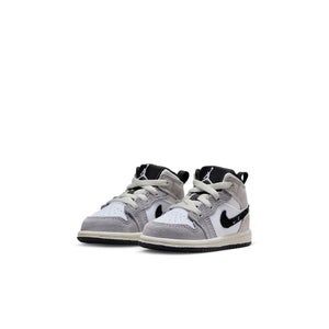 Nike Air Jordan 1 Mid SE FD9089-002 Sneaker Toddlers 8 Gray Casual Shoes HTAT135