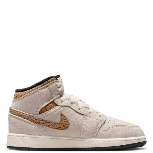 Air Jordan 1 Mid SE DZ5369-102 Kids US 7y Orewood Brown Lifestyle Shoes HTAT93