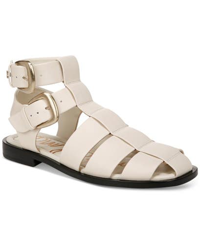 Sam Edelman Dawn J0177L1100 Sandals Womens US 8.5 Ivory Leather Fisherman VER992