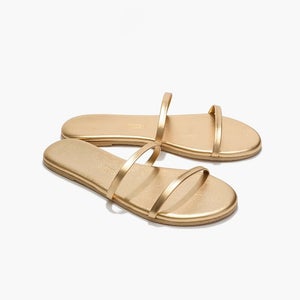 Tkees Gemma Sandals Women's US 9 Blink Leather Open Toe Slip On Slide VER1300