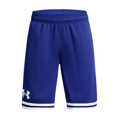 Under Armour Shorts Boys Medium Royal Blue Elasticated Waist Activewear GBO2290