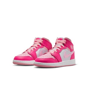Nike Air Jordan 1 Mid FD8780-116 Sneakers Kids 5.5Y Pink Lifestyle Shoes HTAT126