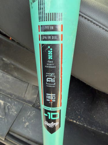 2025 Rawlings Mach AI Alloy USABat Certified Bat (-10) 20 oz 30" (Used)