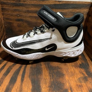 Nike Alpha Huarache Elite 4 Mid Men's Size 9.5 Baseball Cleats White FD2744-107