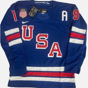 Matthew Tkachuk USA 2026 Olympic Blue Hockey Jersey - Size S - Brand New