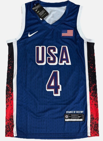 Steph Curry USA 2024 Olympic Basketball Jersey - Stitched - Size M - New