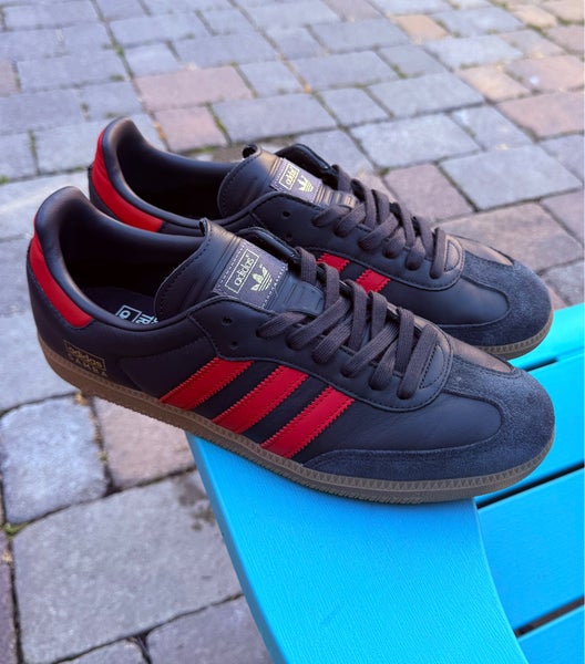 MENS ADIDAS SAMBA CARBON “BETTER SCARLET” ATHLETIC SNEAKERS SIZE 10 BARELY WORN