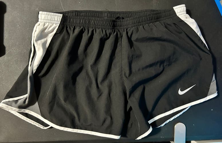 Black Womens Adult Dri-Fit Shorts Size Large