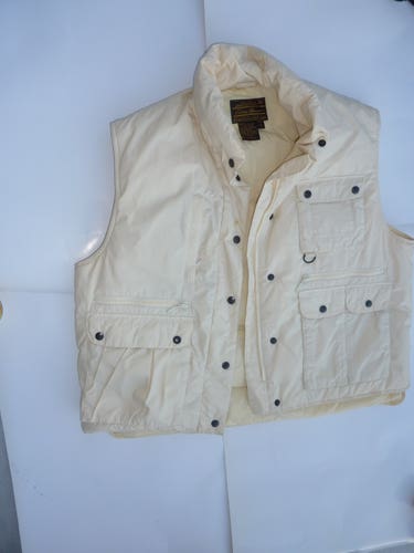 Eddie Bauer White Goose Down Women’s size Large Vest