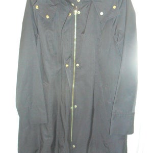 COLE HAAN Signature Women's Black Rain Coat with hood M/L size