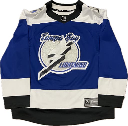 Tampa Bay Lightning Blank Reverse Retro 1.0 Fanatics NHL Hockey Jersey Size S