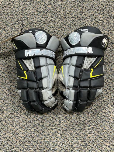 Used Maverik M4 Lacrosse Gloves 10"