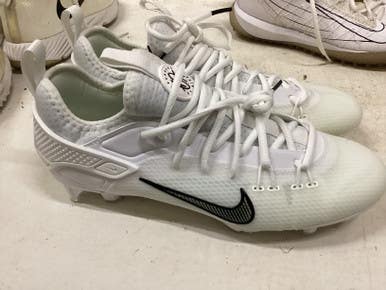 Used Nike LACROSSE LAX Cleats Mens White Senior 8.5 11725-S000496470